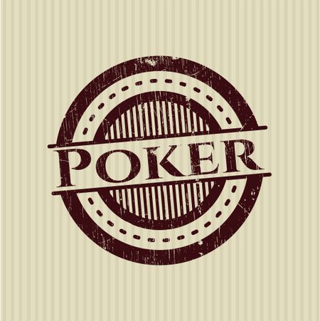 Poker rubber grunge seal