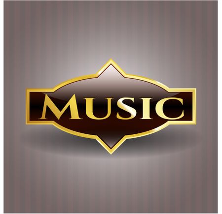 Music gold emblem