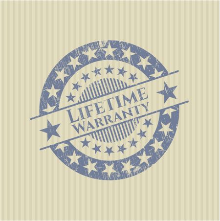 Life Time Warranty rubber grunge texture seal