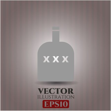 Bottle of alcohol vector symbol