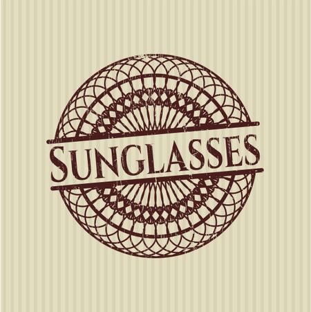 Sunglasses rubber stamp