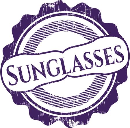 Sunglasses with rubber seal texture