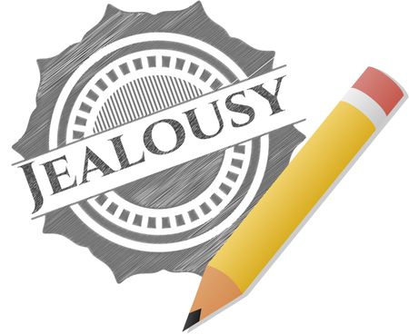 Jealousy draw with pencil effect