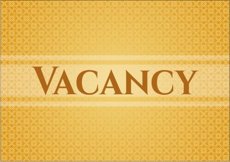 Vacancy colorful card