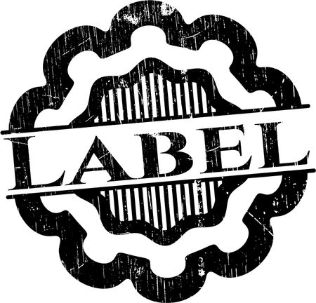 Label rubber grunge seal