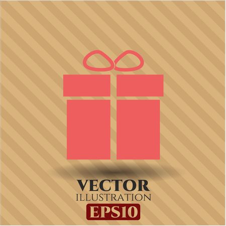 Gift box vector symbol