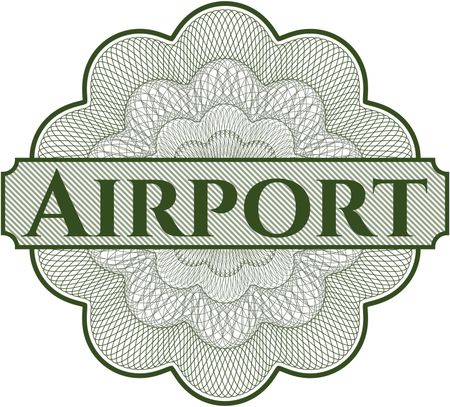 Airport rosette or money style emblem