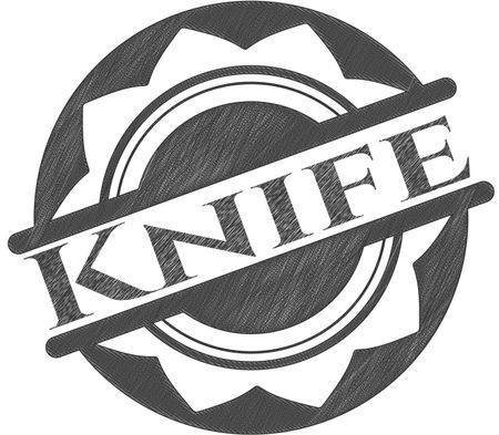 Knife drawn in pencil