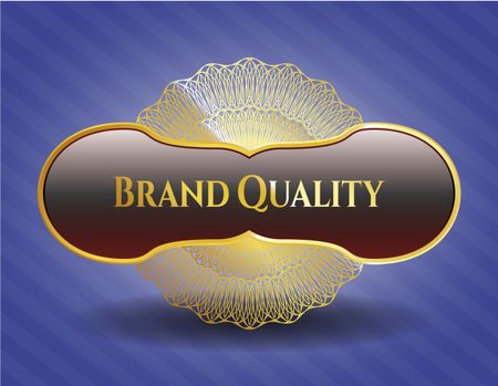 Brand Quality gold shiny emblem