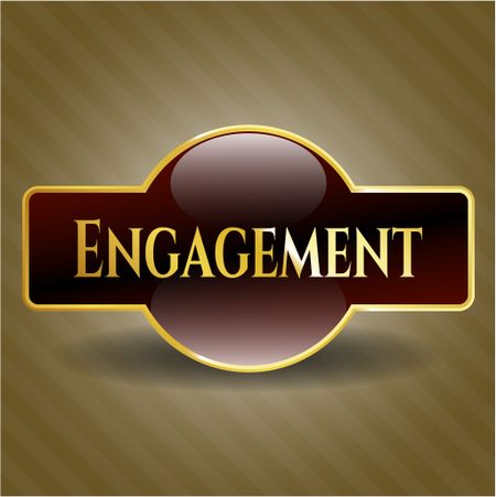 Engagement gold emblem or badge