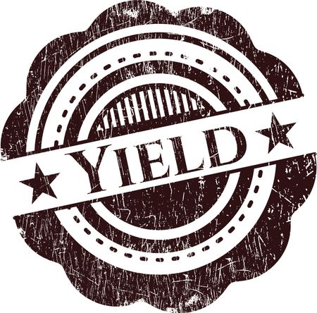Yield rubber grunge stamp