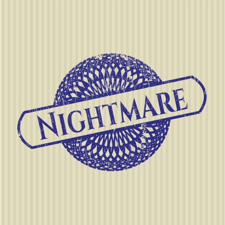 Nightmare grunge style stamp