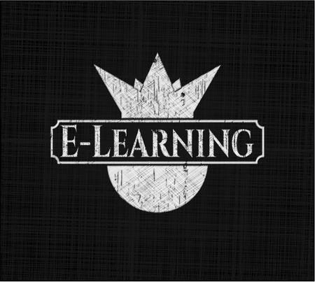 E-Learning with chalkboard texture