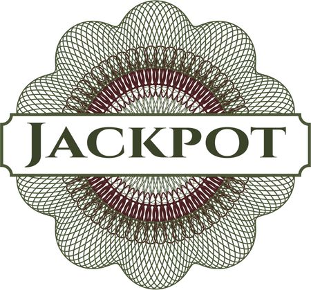 Jackpot rosette or money style emblem