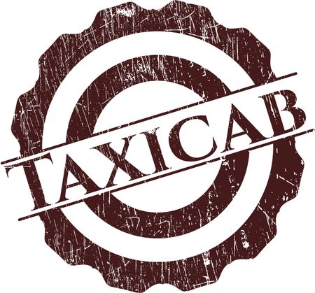 Taxicab grunge style stamp