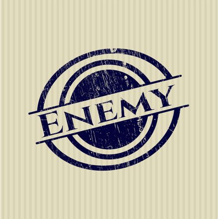 Enemy grunge style stamp