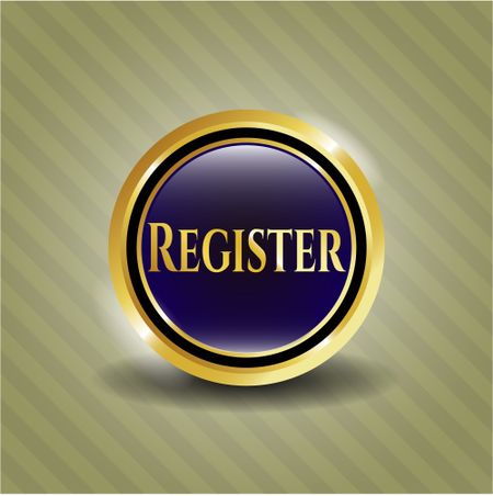 Register golden badge or emblem