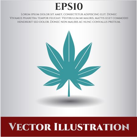 Marijuana leaf (weed) icon or symbol