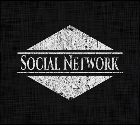 Social Network written on a blackboard