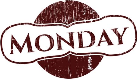 Monday rubber stamp