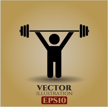 Weightlifting vector symbol