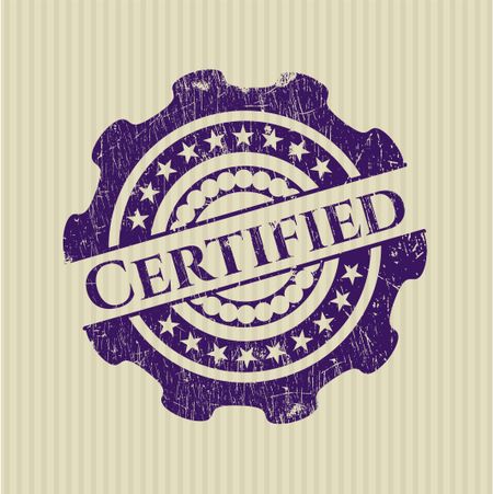 Certified rubber grunge texture seal