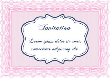 Retro invitation. With quality background. Border, frame. Superior design.  