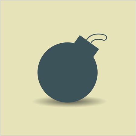 Bomb vector icon or symbol