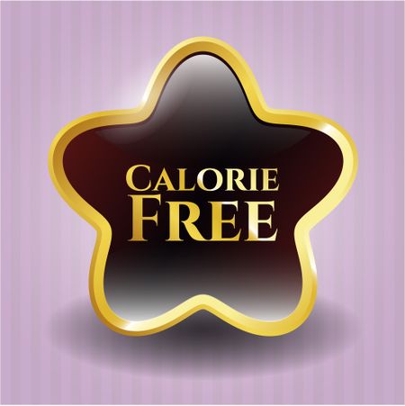 Calorie Free golden badge or emblem