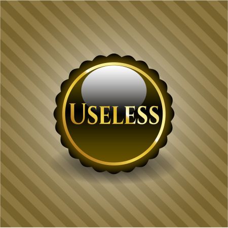 Useless golden emblem or badge