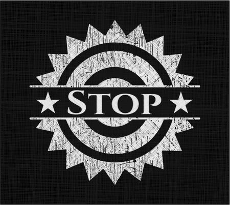 Stop with chalkboard texture