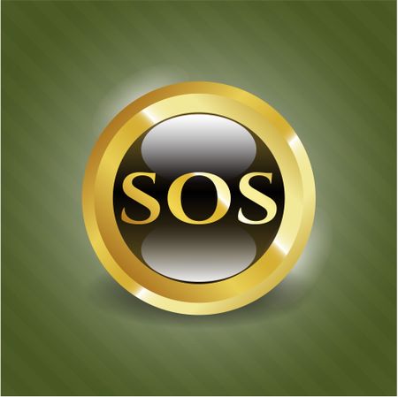 SOS shiny badge