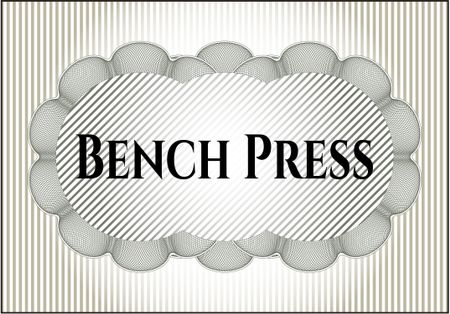 Bench Press colorful card, banner or poster with nice design
