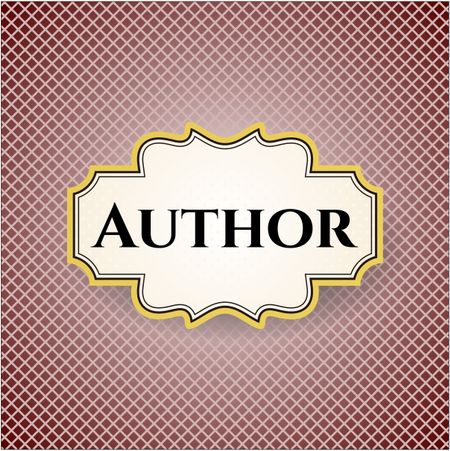 Author colorful card, banner or poster with nice design