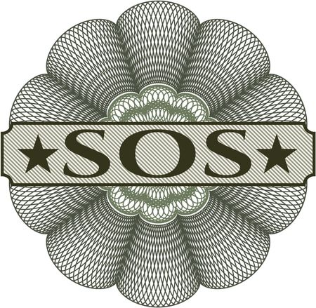 SOS rosette (money style emplem)