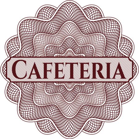 Cafeteria inside money style emblem or rosette