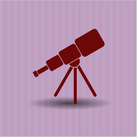 Telescope icon or symbol