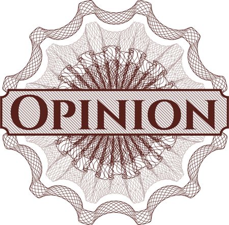 Opinion abstract rosette