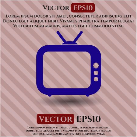 Old TV (Television) vector icon