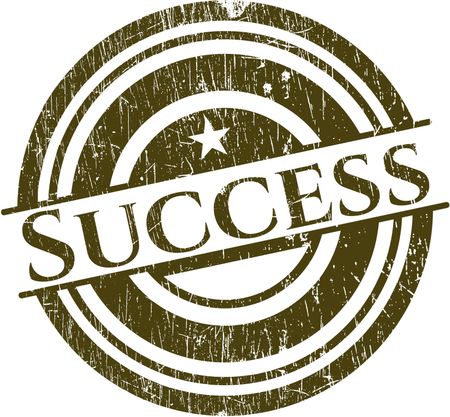 Success rubber stamp with grunge texture