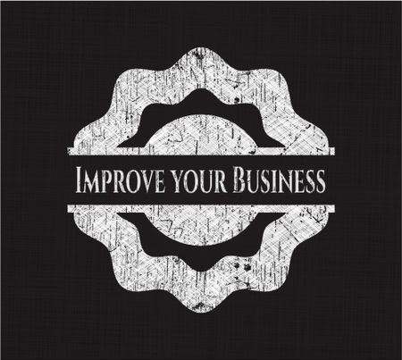 Improve your Business chalkboard emblem