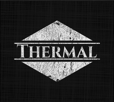 Thermal chalkboard emblem