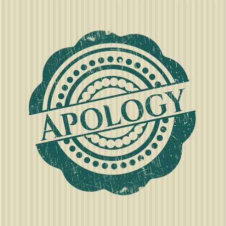 Apology rubber grunge seal