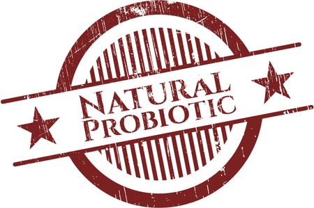 Natural Probiotic rubber grunge stamp