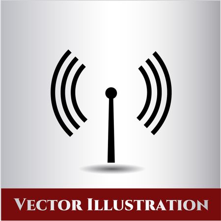 Antenna signal icon or symbol