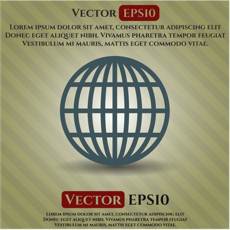 Globe (website) vector icon or symbol