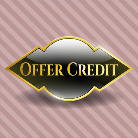 Offer Credit golden emblem or badge