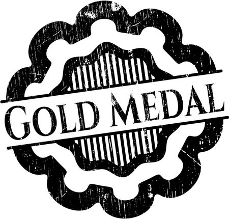 Gold Medal rubber grunge stamp