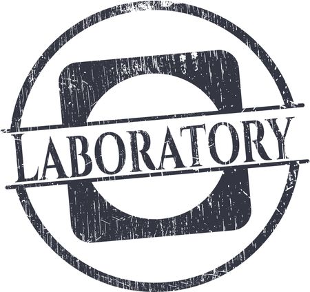 Laboratory rubber grunge stamp