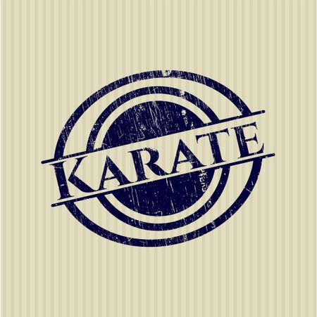 Karate rubber grunge stamp